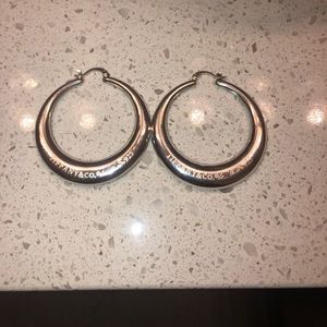 Tiffany & Co. Jewelry - Tiffany & Co. 2”in sterling silver hoop earrings Tiffany & Co. Jewelry - Tiffany & Co. 2”in sterling silver hoop earrings